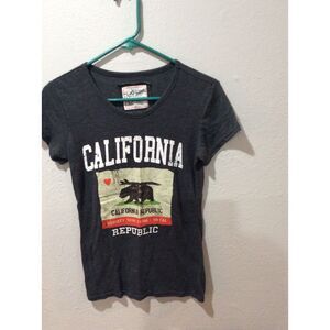 California Republic Surf T shirt Bear M Navy blue short sleeve Reflex